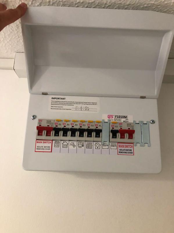New consumer unit installation