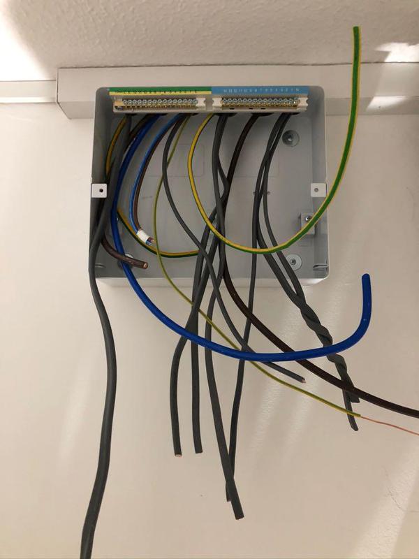 Consumer unit wiring in progress